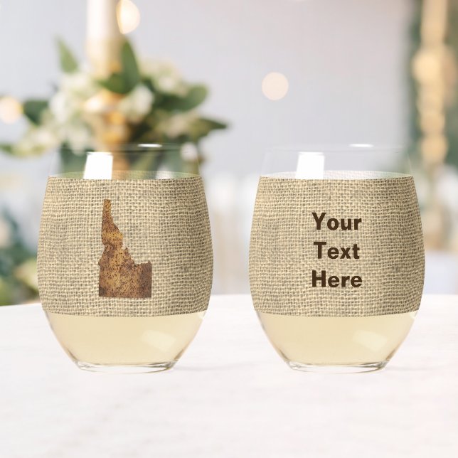 Vaso De Vino Mapa de Idaho Spud (Insitu (Boda))