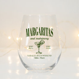Vaso De Vino Margaritas Y Bachelorette Personalizada De Matrimo