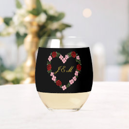 Vaso De Vino mariage rose et noir