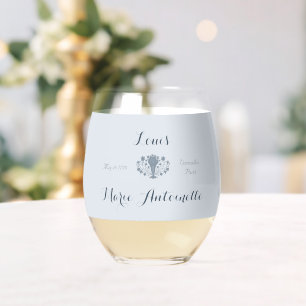 Vaso De Vino Marie Antoinette Boda Rococo Dusty Blue