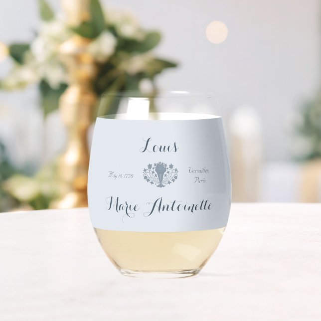 Vaso De Vino Marie Antoinette Boda Rococo Dusty Blue (Insitu (Boda))