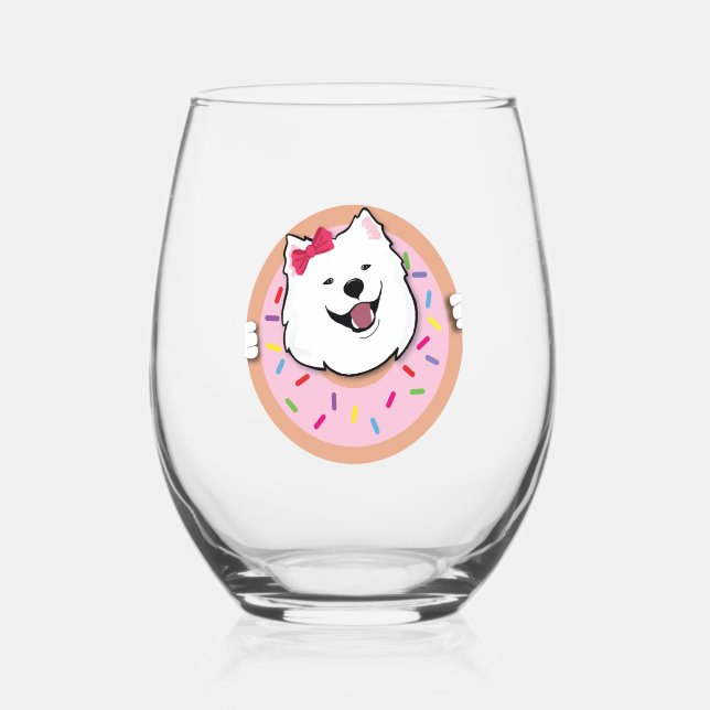 Vaso De Vino Marioneta en un donut (Anverso)
