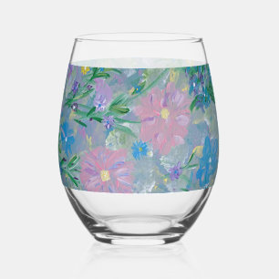 Vaso De Vino Mariposa Bush Floral