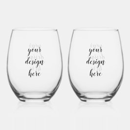 Vaso De Vino Mariposa negra y blanca