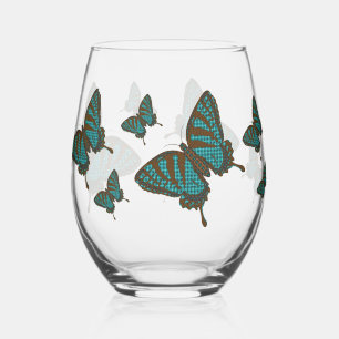 Vaso De Vino Mariposa Swallowtail Nativa
