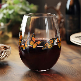 Vaso De Vino Mariposas monarcas