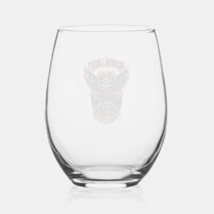 Vaso De Vino Máscara Patriótica Guardia Libertad Militar Inspir