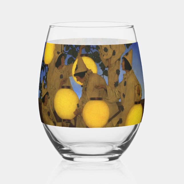 Vaso De Vino Maxfield Parrish Los Portadores de Linternas 1908  (Anverso)