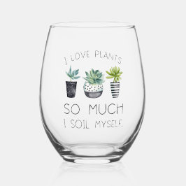 Vaso De Vino Me encantan tanto las plantas