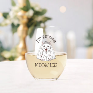 Vaso De Vino ¡Me estoy casando con un gato!