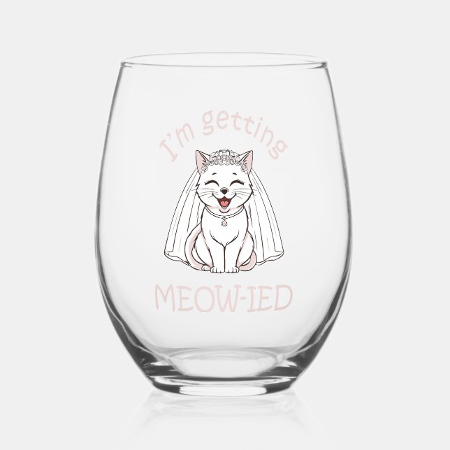 Vaso De Vino ¡Me estoy casando con un gato! (Anverso)