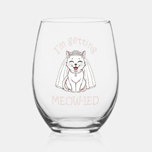 Vaso De Vino ¡Me estoy casando y maullando!