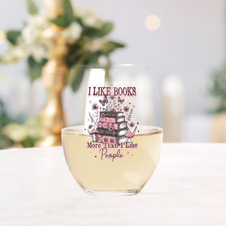 Vaso De Vino Me Gustan Los Libros Más Que...