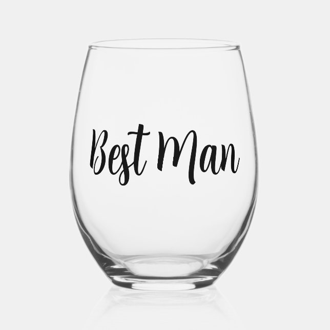 Vaso De Vino Mejor Boda de hombre (Anverso)
