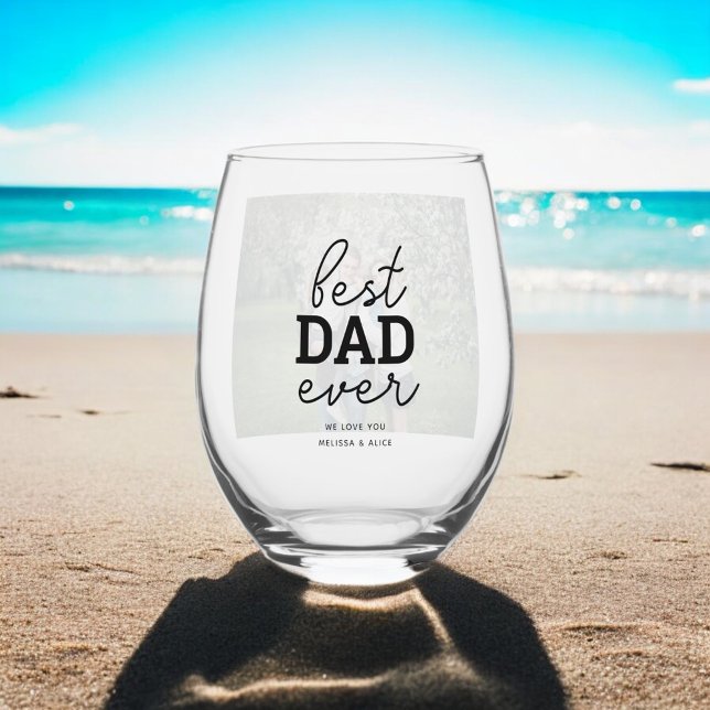 Vaso De Vino Mejor foto de papá (Subido por el creador)