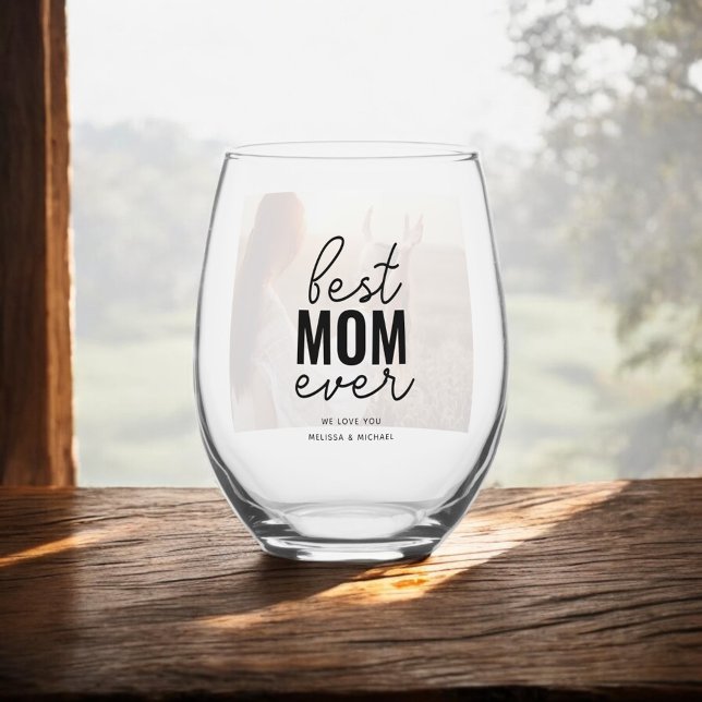 Vaso De Vino Mejor Madre Foto De Vino Sin Pisos Vidrio (Subido por el creador)