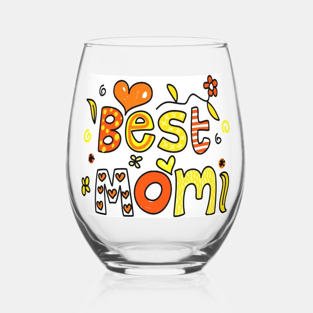 Vaso De Vino Mejor Mamá (Anverso)