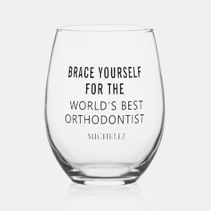 Vaso De Vino Mejor nombre profesional ortodoncista personalizad