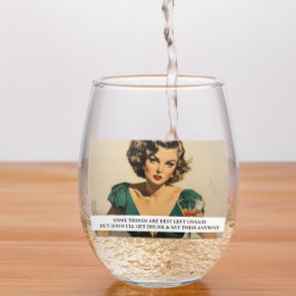 Vaso De Vino Mejor Retro 50 sin decir nada gracioso