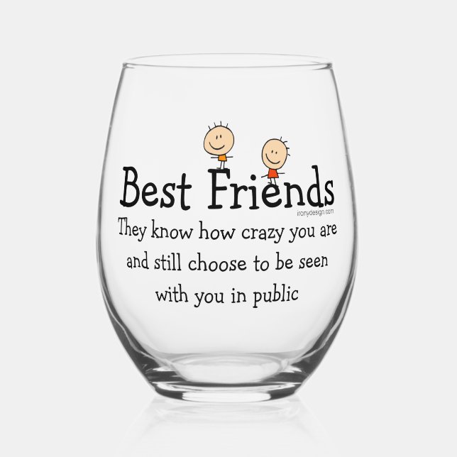 Vaso De Vino Mejores amigos (Anverso)