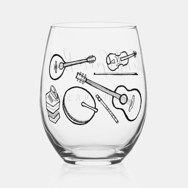 Vaso De Vino Memoria de instrumentos musicales acústicos de per (Anverso)