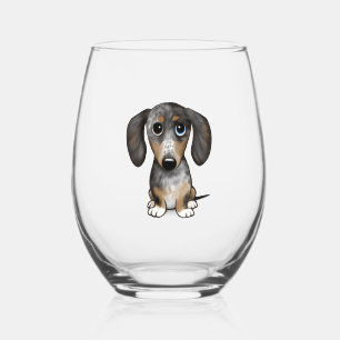 Vaso De Vino Merle Dapple Dachshund Cute Wiener Dog
