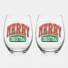 Vaso De Vino Merry Christmas 'Tis the Season to Sparkle