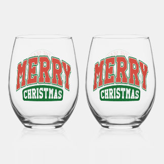 Vaso De Vino Merry Christmas 'Tis the Season to Sparkle