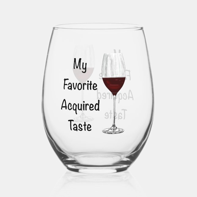 Vaso De Vino Mi sabor adquirido favorito (Anverso)