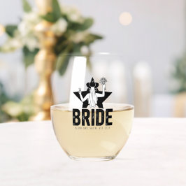 Vaso De Vino Minimal Bride Floral 