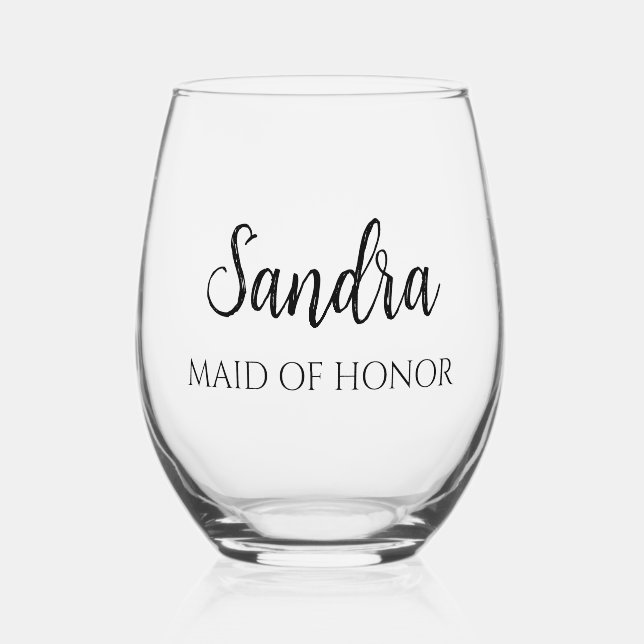 Vaso De Vino Minimalist Bridesmaid Gift (Anverso)