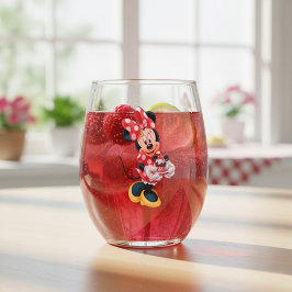 Vaso De Vino Minnie Stemless Wine Glass