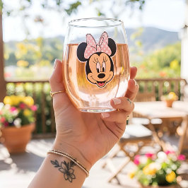 Vaso De Vino Minnie Stemless Wine Glass