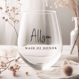 Vaso De Vino Moda Made Of Honor Bridal Party