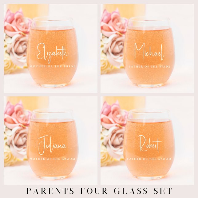 Vaso De Vino Moda Madre Padre Boda personalizado (Subido por el creador)