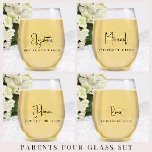Vaso De Vino Moda Madre Padre Novia Groom Boda