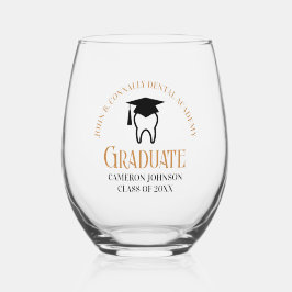 Vaso De Vino Moda Personalizado de la escuela dental Graduación