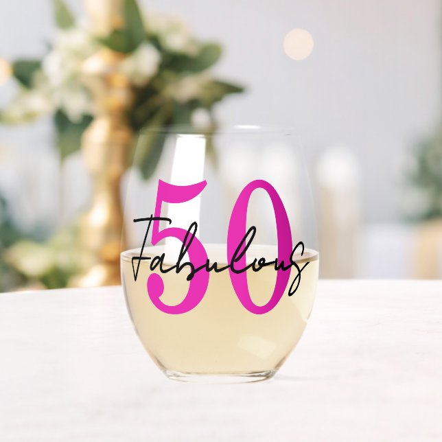 Vaso De Vino  Modern 50 and Fabulous 50th Birthday Party (Insitu (Boda))
