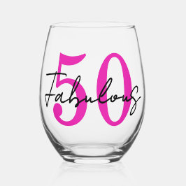 Vaso De Vino Modern 50 and Fabulous 50th Birthday Party