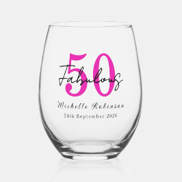 Vaso De Vino Modern 50 and Fabulous 50th Birthday Party