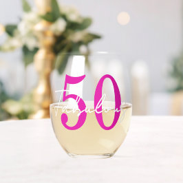 Vaso De Vino Modern 50th Birthday 50 and Fabulous Party