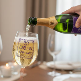 Vaso De Vino Modern Art Deco 50 and Fabulous Birthday