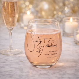 Vaso De Vino Modern Sixty and Fabulous 60th Birthday Party