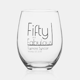 Vaso De Vino ModernFifty and Fabulous Bold 50th Birthday Party