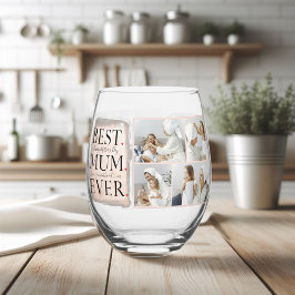 Vaso De Vino Moderno Collage Photo Pink Happy Mothers Day