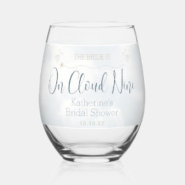 Vaso De Vino Moderno Elegante En Nueve Ducha Bridal De Nube