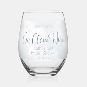 Vaso De Vino Moderno Elegante En Nueve Ducha Bridal De Nube