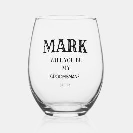 Vaso De Vino Moderno Groomsmen mejor hombre Personalizado del p
