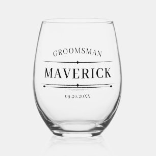 Vaso De Vino Moderno Groomsmen Regalo Vintage Elegante Mejor Ho