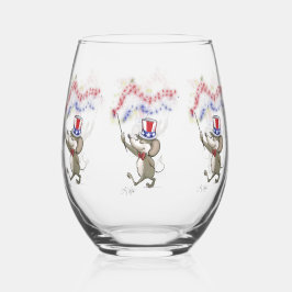 Vaso De Vino Moe's Happy 4th de Julio